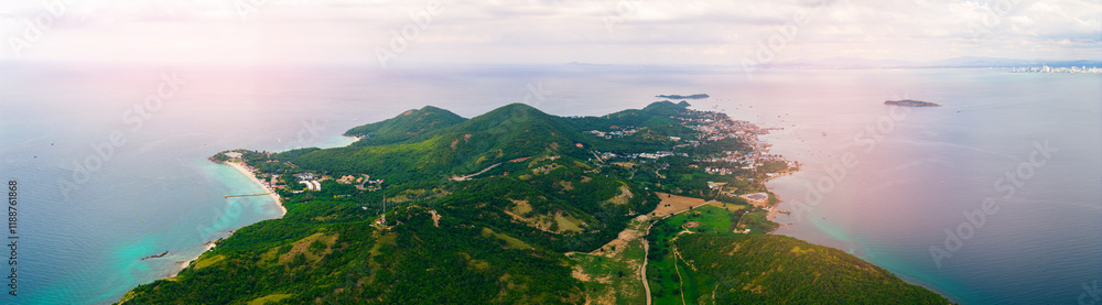 Aerial view landscape Koh Larn island, Pattaya Thailand Aerial view landscape Koh Larn island, Pattaya Thailand
