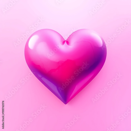 Abstract heart-shaped gradient background with smooth pink and purple tones photo