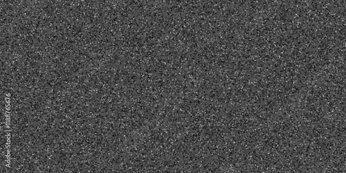 Abstract design with black paper background and terrazzo flooring texture. Terrazzo design with white polished sandstone wall texture. this design are uses for Quartz surface Black.