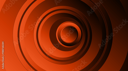 3d circular shape geometric background design | Abstract background design for flyer, banner, futuristic, texture | Modern abstract geometric vector design with dark orange color