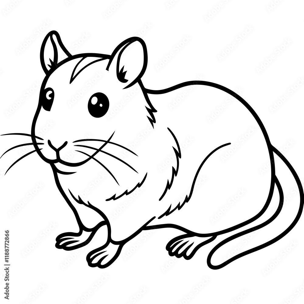 Fototapeta premium Chinese Hamster on white background