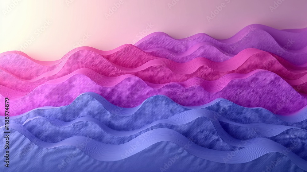 Obraz premium Abstract pink, purple, blue waves background. Website design, presentation