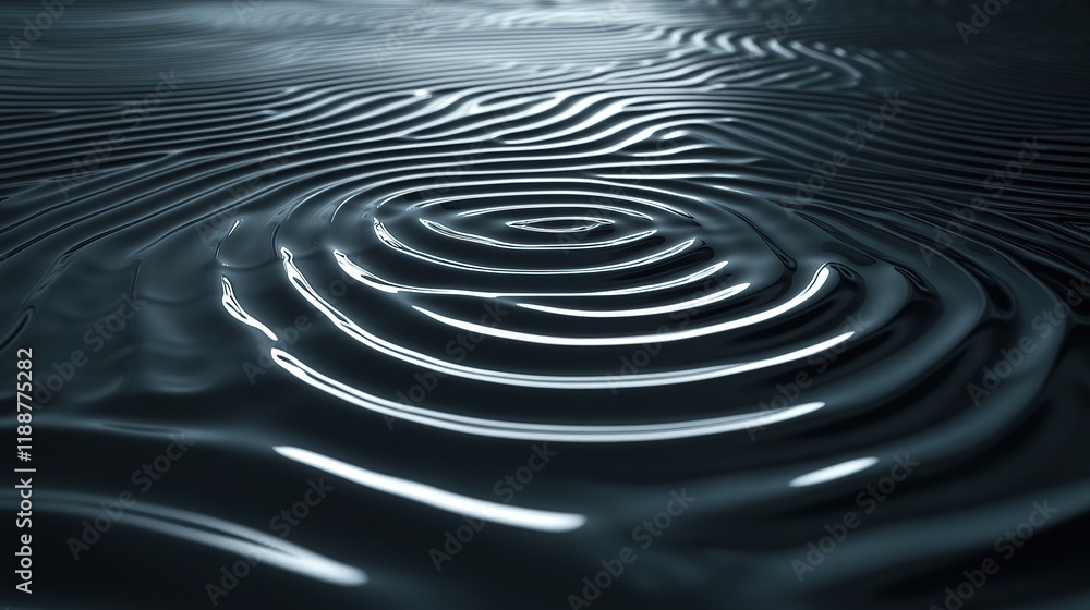 Fototapeta premium **Delicate and simplistic monochromatic abstract line patterns resembling ripples in water
