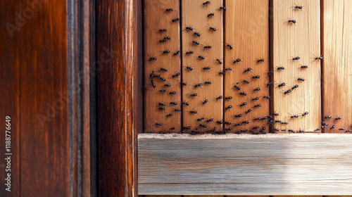 Ant infestation in residential premises. photo