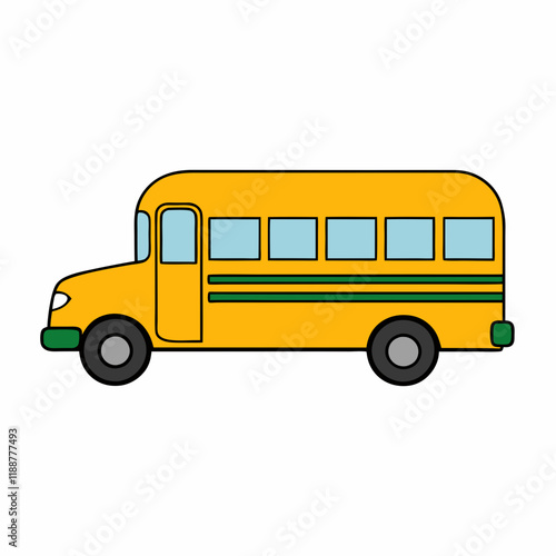 school bus isolated on white