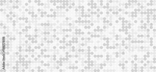 Abstract grey geometric vector background with dot circle pattern for wide banner