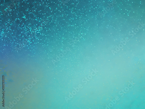 Teal light burst abstract beautiful rays on dark background with mint and golden sparkles