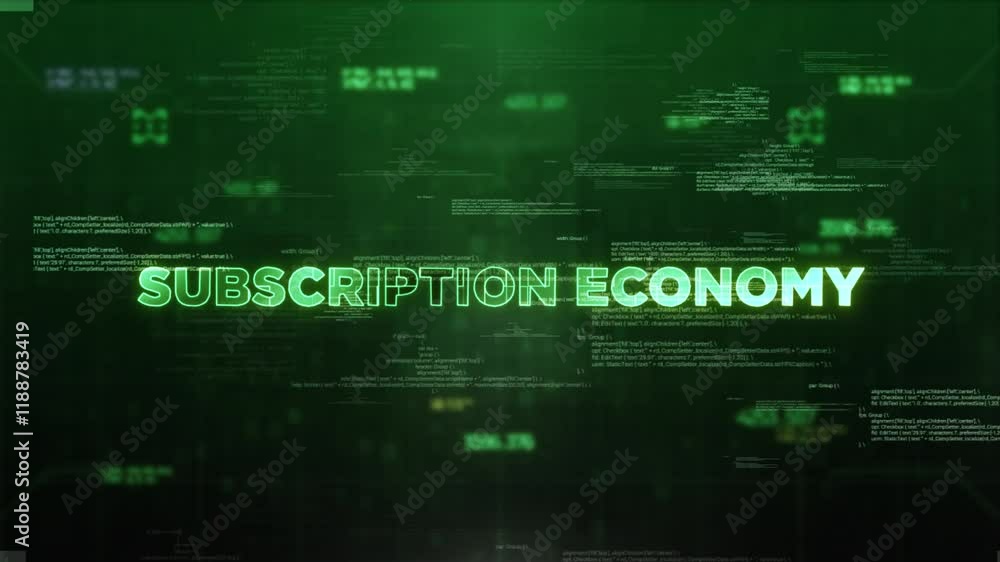 Subscription Economy Style Hologram Video Subscription Economy Style Hologram Video