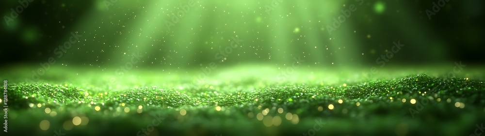 Magical green grass with light beams. Magical green grass with light beams.