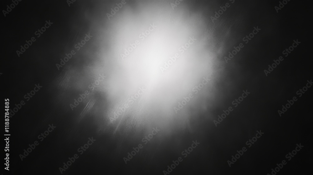 Obraz premium Bright light shining through smoky, dark background.