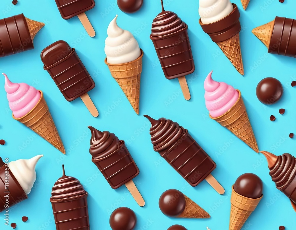 seamless background with chocolate candies seamless background with chocolate candies