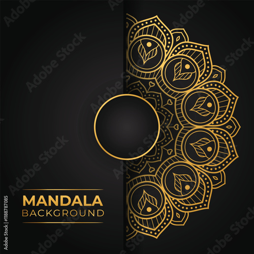 Luxury mandala vector illustration on dark background