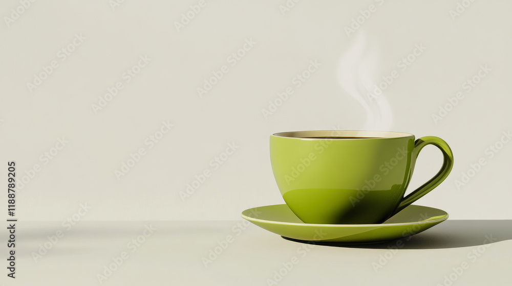 Warmth in a Green Cup: A steaming brew awaits. Warmth in a Green Cup: A steaming brew awaits.