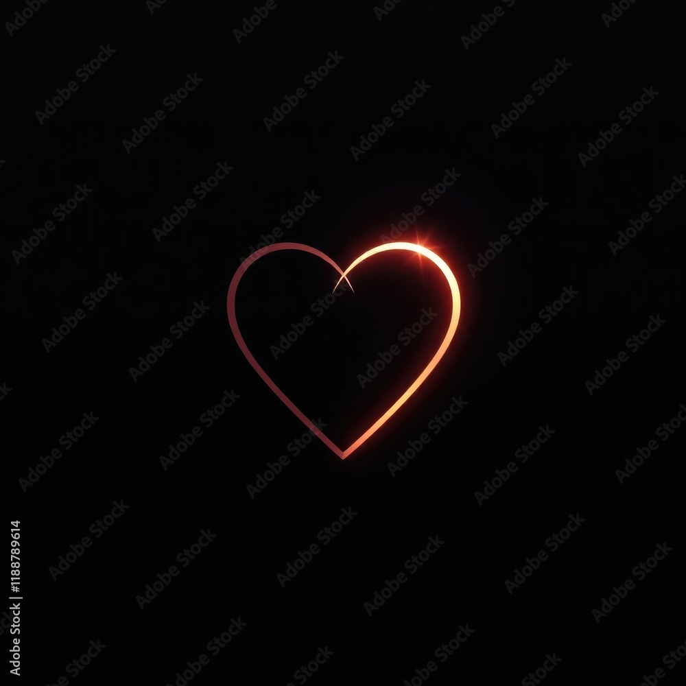 A glowing heart shape shines brightly against a dark backdrop, encapsulating themes of love and connection, perfect for Valentine's Day celebrations and romantic expressions A glowing heart shape shines brightly against a dark backdrop, encapsulating themes of love and connection, perfect for Valentine's Day celebrations and romantic expressions
