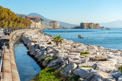 Gulf of Naples. View of Castel dell'Ovo