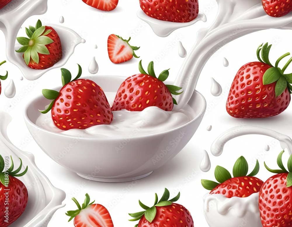 strawberries and milk strawberries and milk