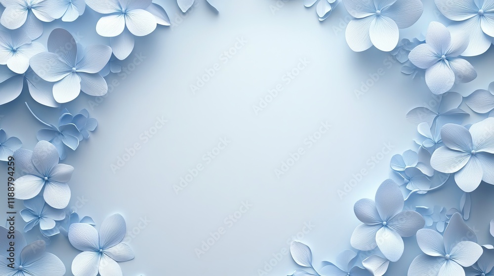 Vibrant Blue Flowers Blooming on a Soft Background Creating a Tranquil and Inviting Atmosphere Vibrant Blue Flowers Blooming on a Soft Background Creating a Tranquil and Inviting Atmosphere