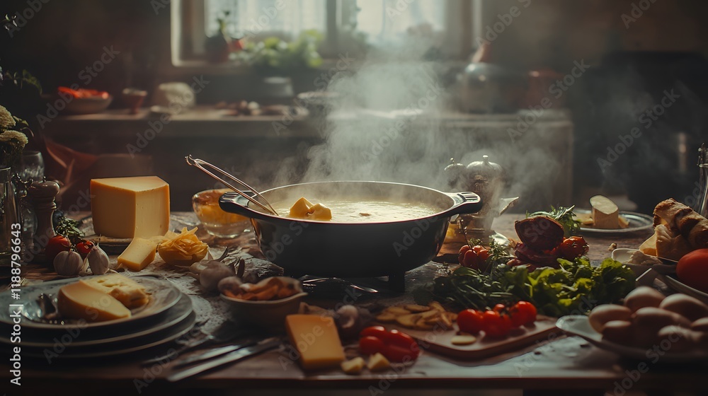 Cheese Fondue Gathering Cheese Fondue Gathering