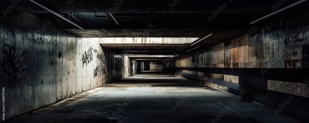 A captivating abstract background featuring a concrete pathway leading into the unknown. A captivating abstract background featuring a concrete pathway leading into the unknown.