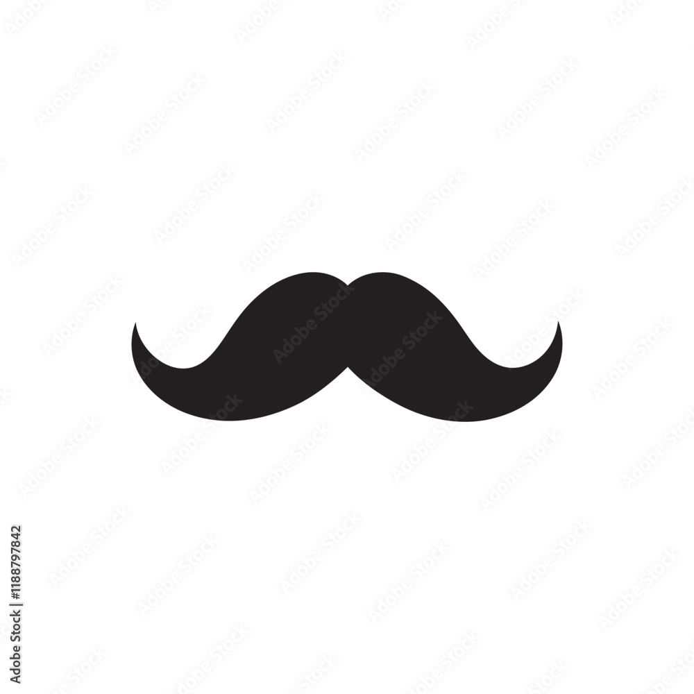 Hair mustaches icon on white background Vector illustration Hair mustaches icon on white background Vector illustration