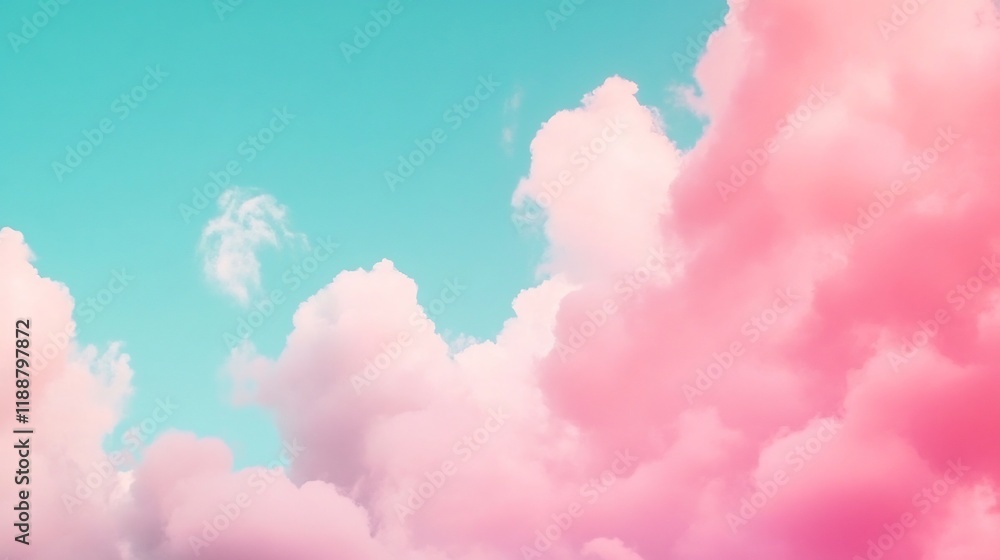 Pastel Clouds in a Dreamy Evening Sky with Soft,Whimsical Tone and Copy Space Pastel Clouds in a Dreamy Evening Sky with Soft,Whimsical Tone and Copy Space