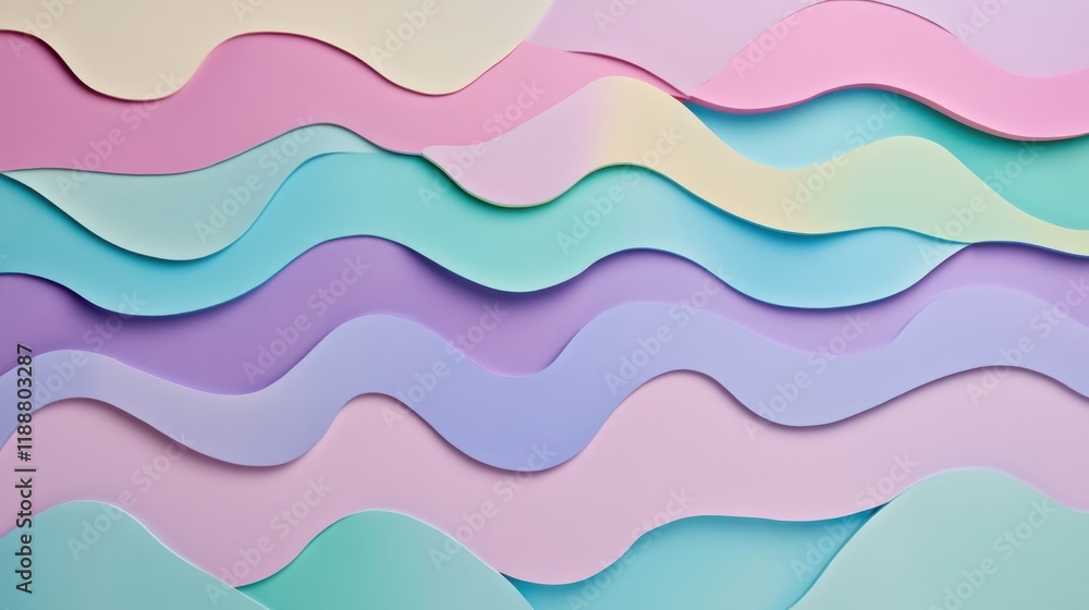 Abstract pastel wavy layers background Abstract pastel wavy layers background