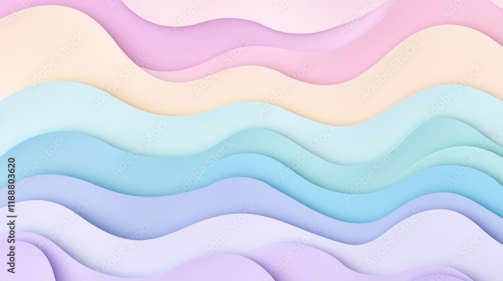 Pastel wavy layered abstract background Pastel wavy layered abstract background