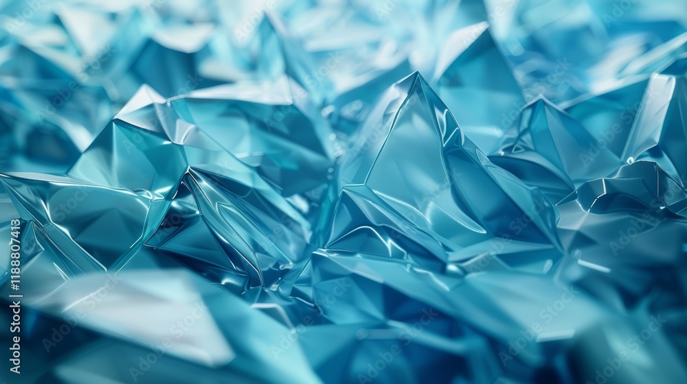 Abstract Blue Crumpled Paper Texture Abstract Blue Crumpled Paper Texture