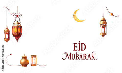 Vector design for an Eid Mubrak banner