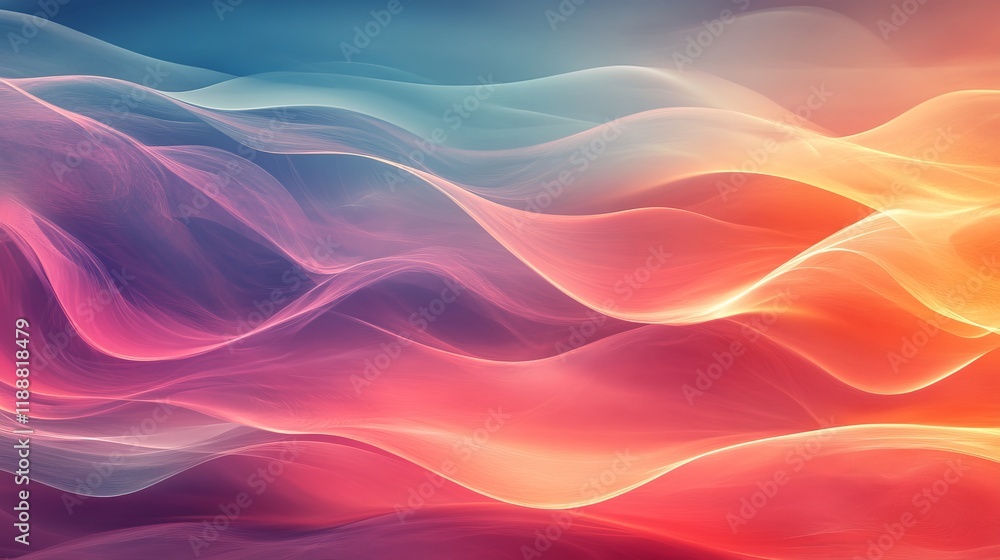 Vibrant Colorful Abstract Background with Fluid Waves Evoking Energy and Motion in a Dynamic Design Vibrant Colorful Abstract Background with Fluid Waves Evoking Energy and Motion in a Dynamic Design