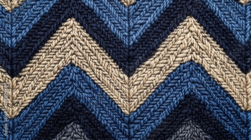 Knitted sweater texture design in blue tones.