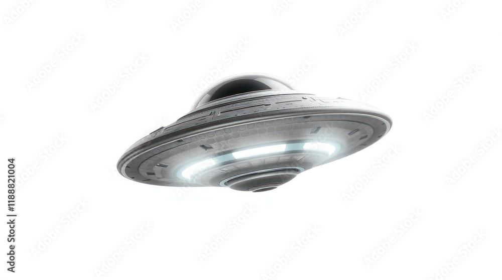 3d UFO Illustration on a White Background 3d UFO Illustration on a White Background