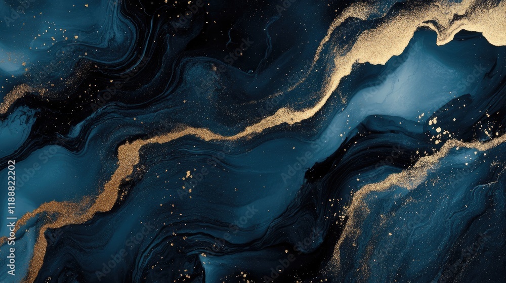 Fototapeta premium A sophisticated abstract background with a blend of metallic gold and rich, dark tones. The design creates an upscale feel ideal for luxury branding.