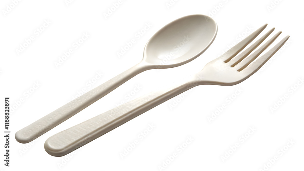 plastic fork and spoon isolated on white plastic fork and spoon isolated on white