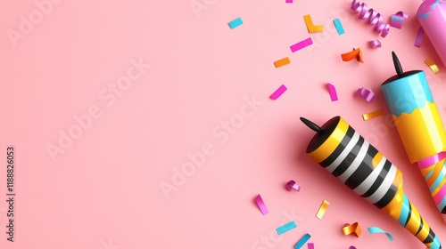 Colorful Party Poppers & Confetti: Festive Fun! photo