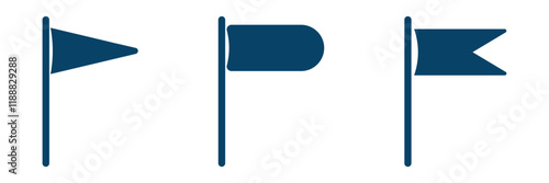 Message flag flat icon for apps and websites. Flag icon. Eps 10.