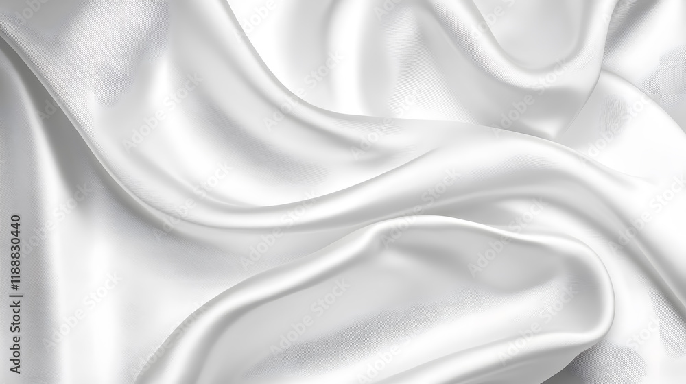 Fototapeta premium A luxurious white silk fabric texture forms a rich background.