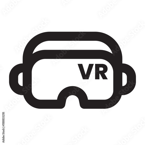 Dynamic VR headset icon, perfect for immersive technology and gaming themes