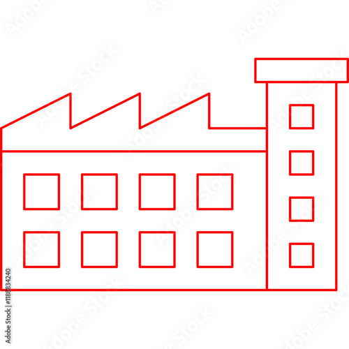 Industrial Buildings icon single vector illustration