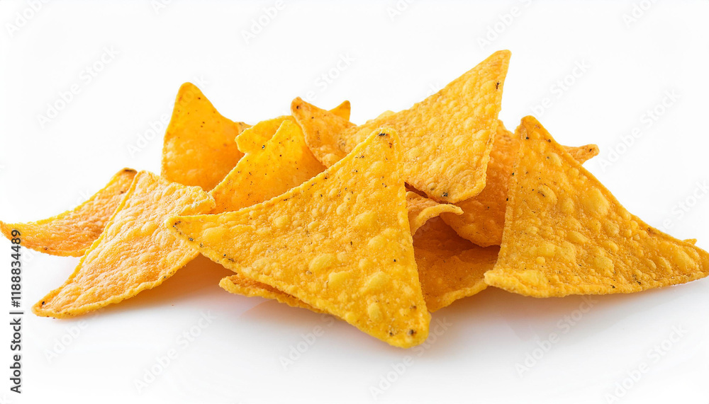 Naklejka premium corn chips mexican nachos isolated