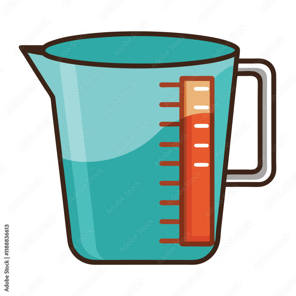 illustration of a measuring cup on a white background