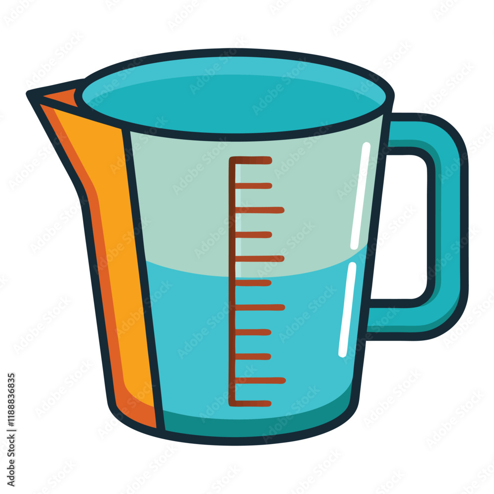 illustration of a measuring cup on a white background illustration of a measuring cup on a white background