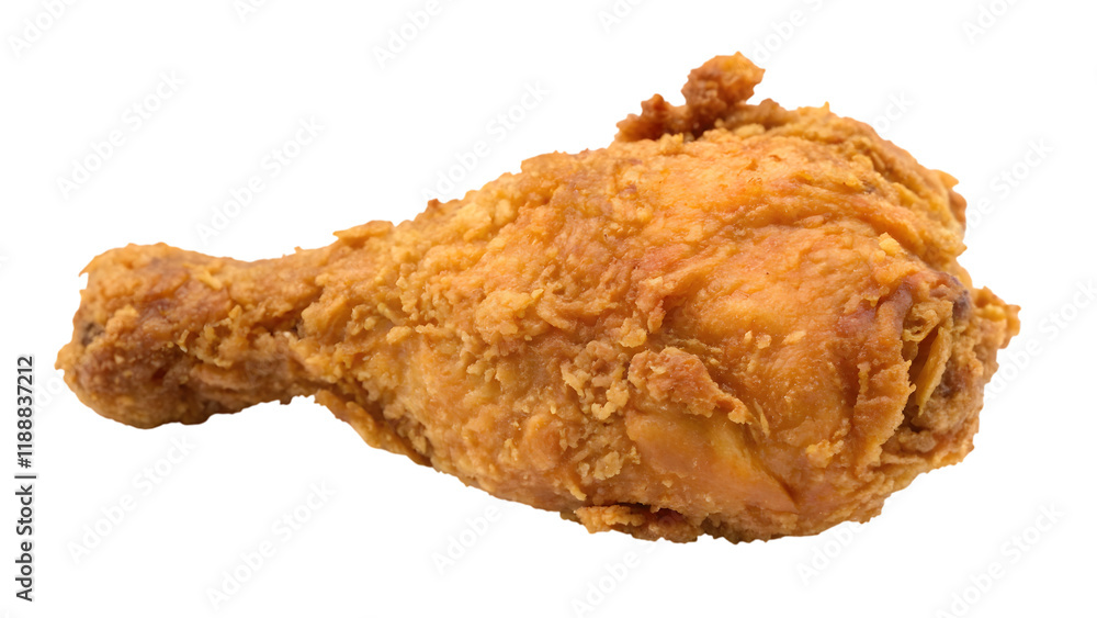 fry chicken isolated on white fry chicken isolated on white