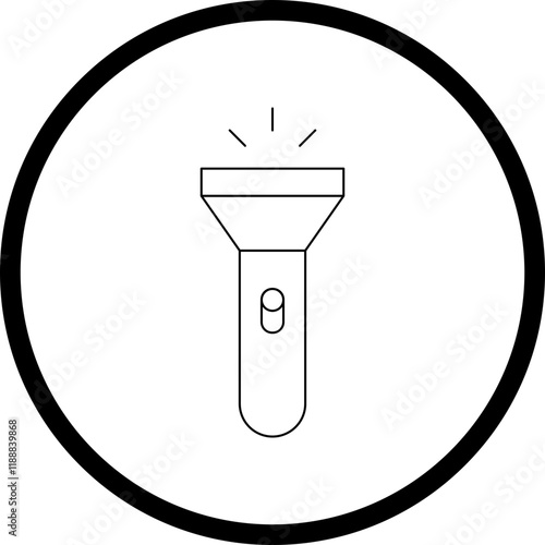 Flashlight icon single vector illustration