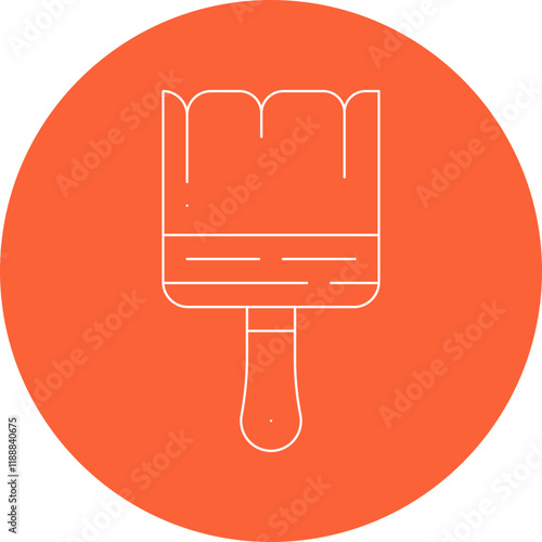 Paint Brush icon single vector illustration photo