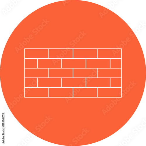 Bricks icon single vector illustration