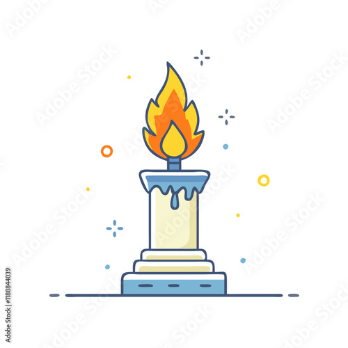 eternal flame vector icon, eternal flame vector illustration - simple illustration of eternal flame, perfect for logos,and eternal flame -themed designs.