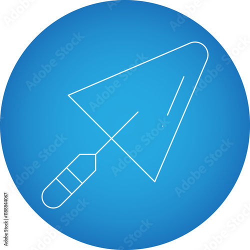 Trowel icon single vector illustration