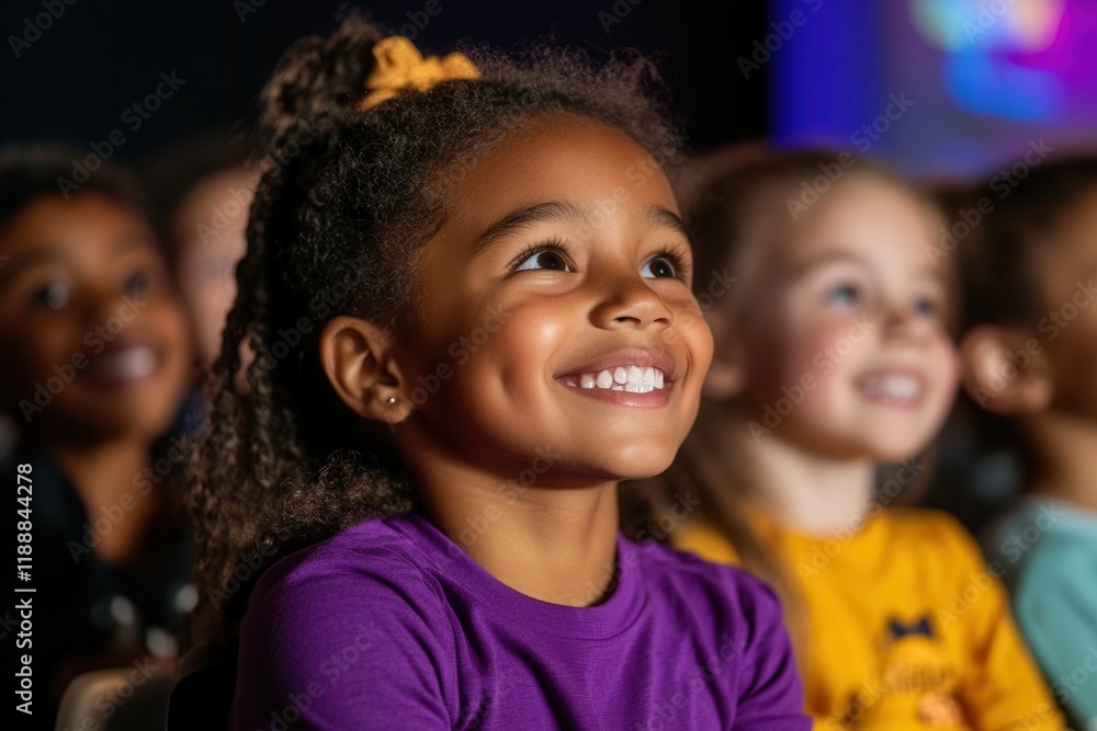 Enthusiastic children engaged in group learning experience. Black History Month Enthusiastic children engaged in group learning experience. Black History Month