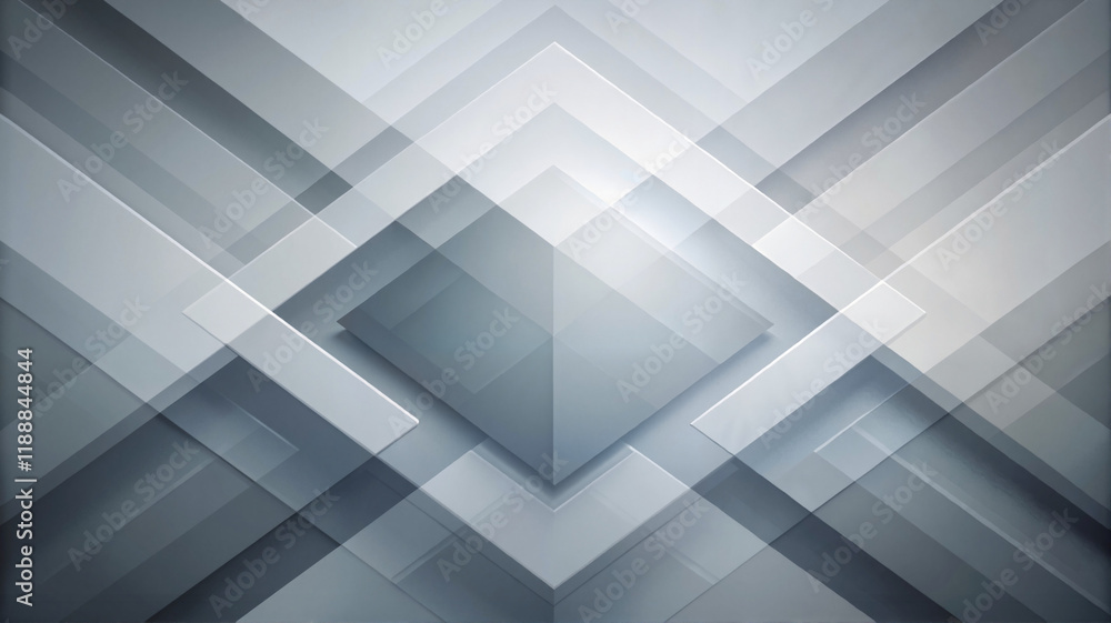 Fototapeta premium Minimalist grayscale diamond pattern with a gradient glow